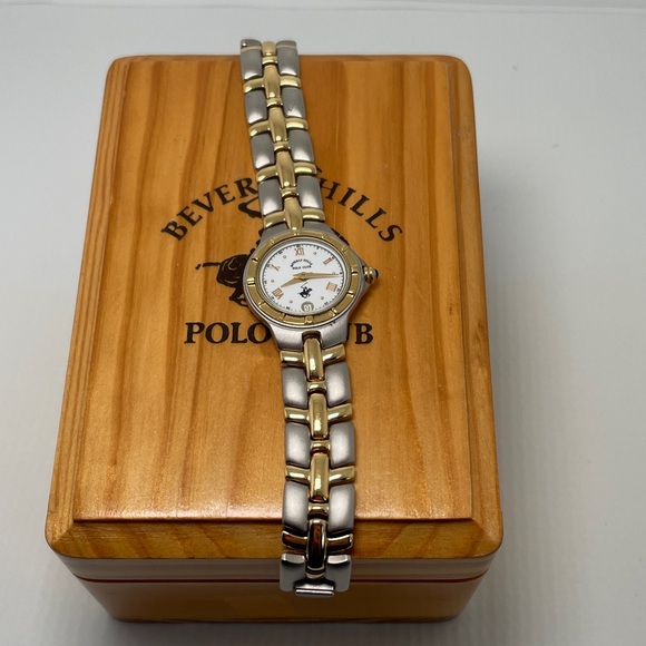 Beverly Hills Polo Club Jewelry - Vintage Women's 23k Gold Plated 2 Tone Watch by Beverly Hills Polo Club